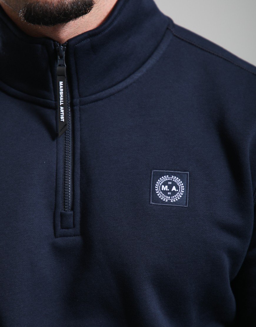Marshall Artist Marchio 1/4 Zip Sweat Navy