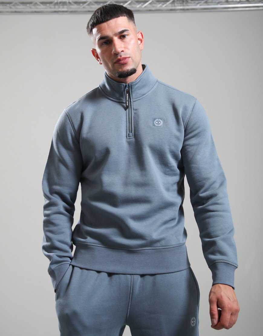 Marshall Artist Marchio 1/4 Zip Sweat Storm Grey