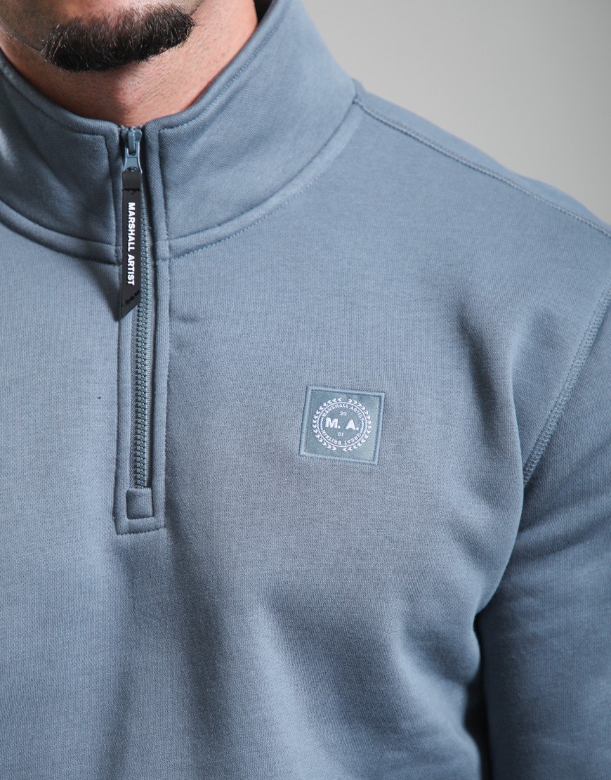 Marshall Artist Marchio 1/4 Zip Sweat Storm Grey
