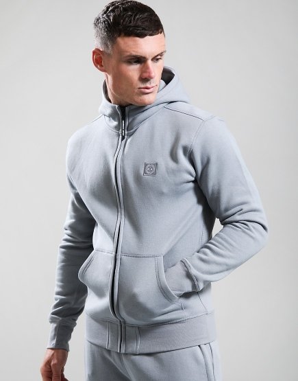 Marshall Artist Marchio Full Zip Hoodie Monument Grey