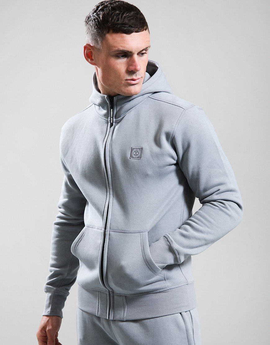 Marshall Artist Marchio Full Zip Hoodie Monument Grey