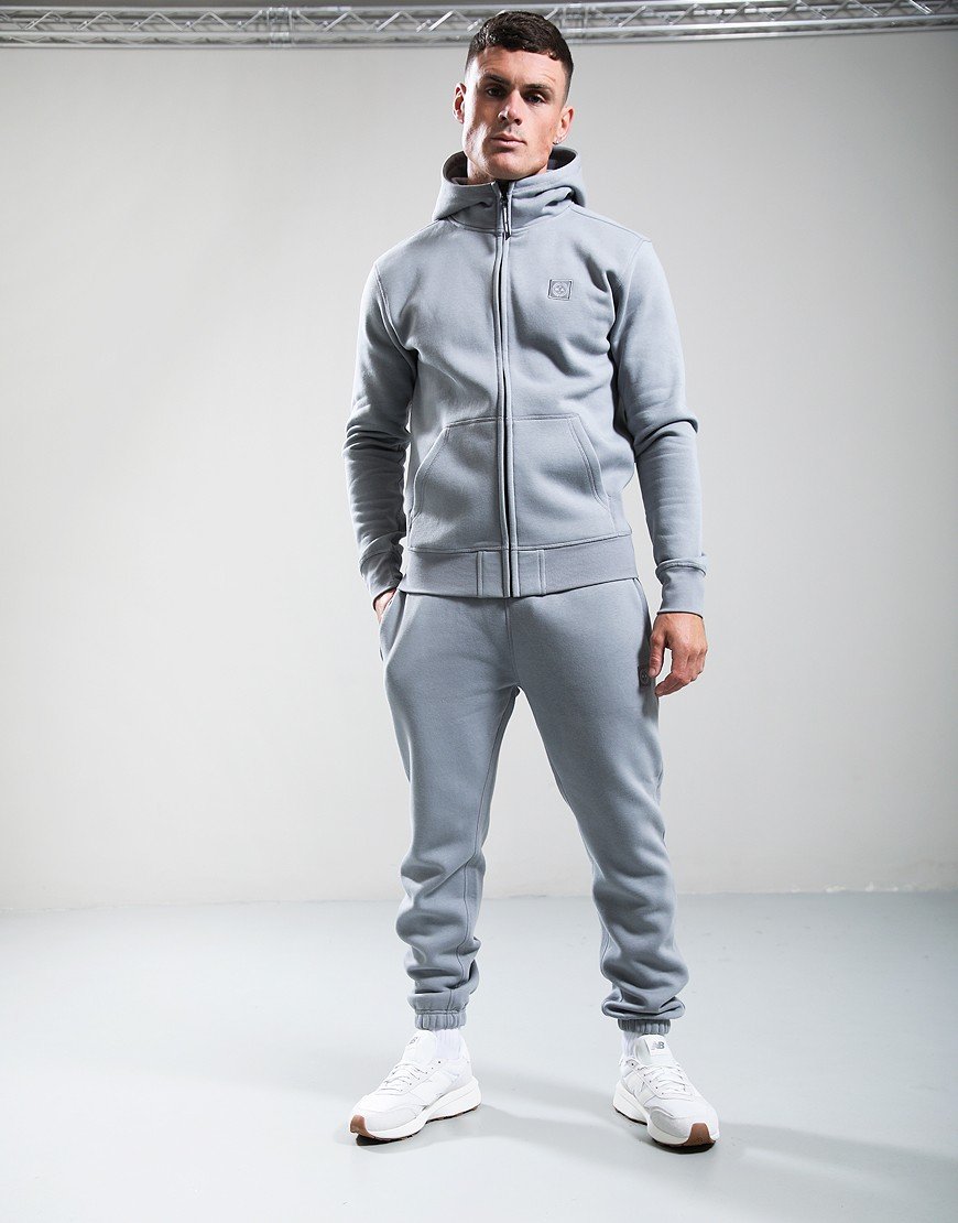 Marshall Artist Marchio Full Zip Hoodie Monument Grey