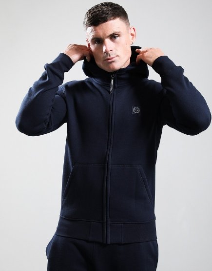 Marshall Artist Marchio Full Zip Hoodie Navy