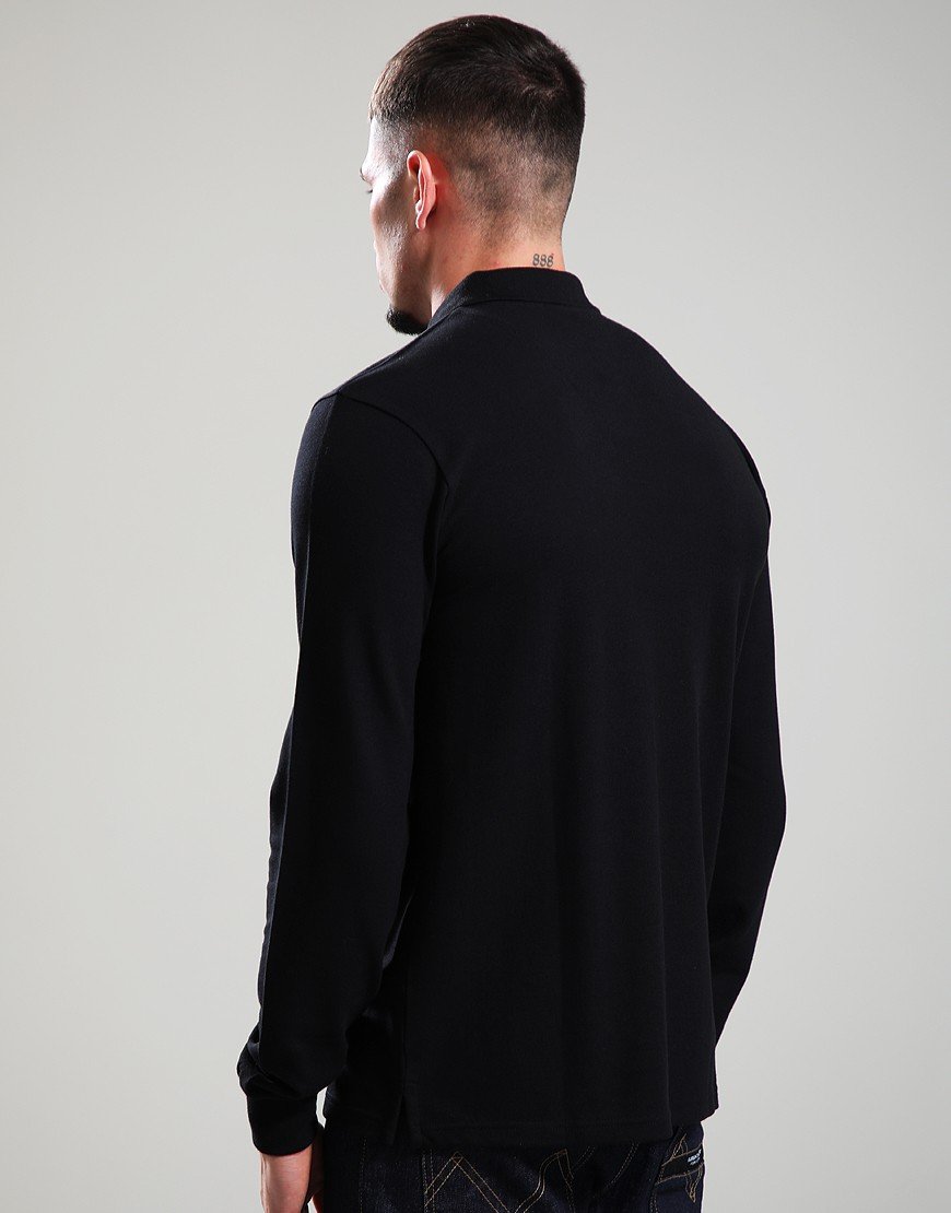 Marshall Artist Marchio Long Sleeve Polo Shirt Black