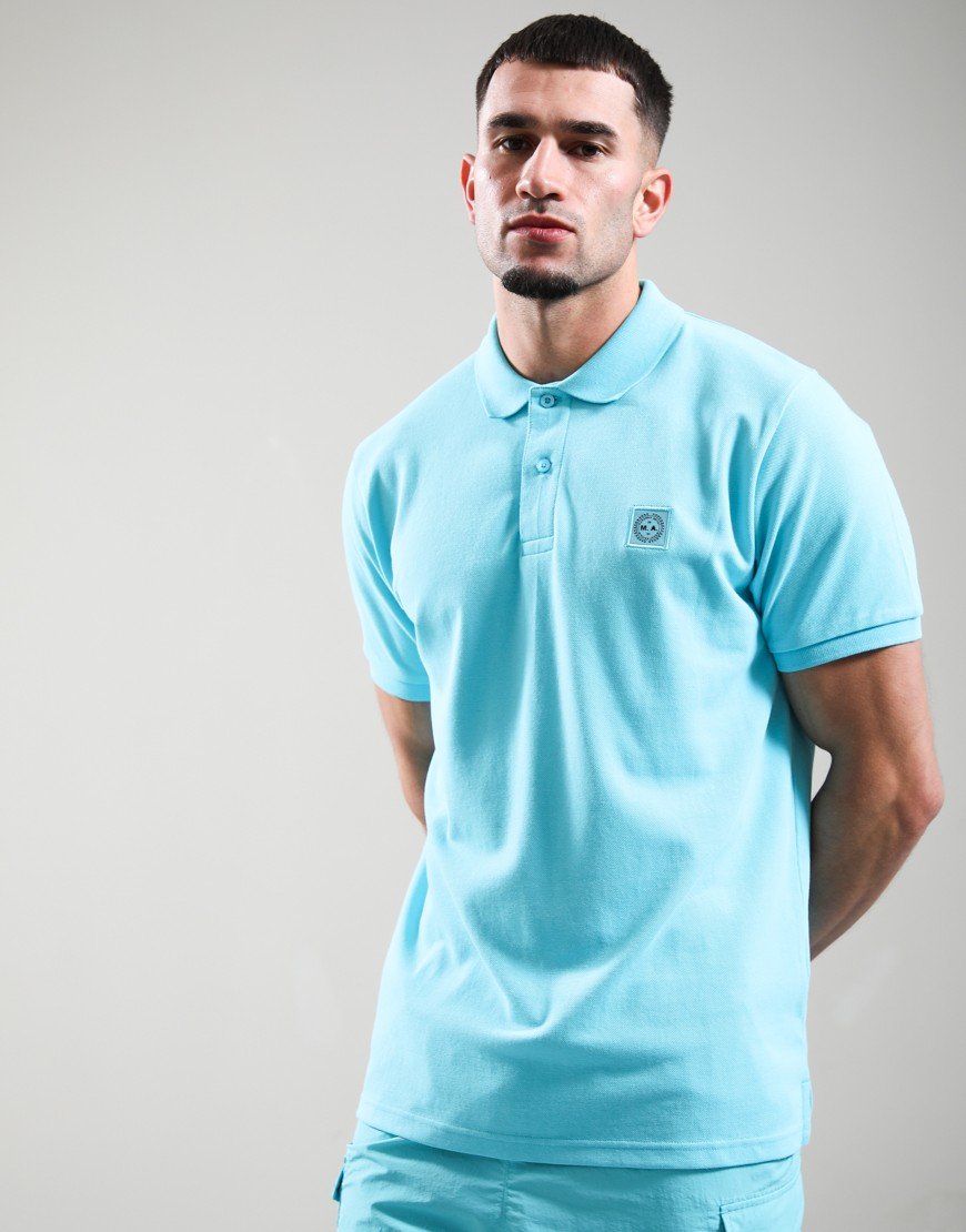 Marshall Artist Marchio Polo Shirt Cyan