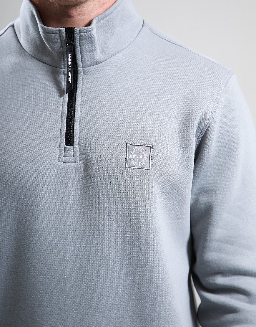 Marshall Artist Marchio 1/4 Zip Sweat Monument Grey