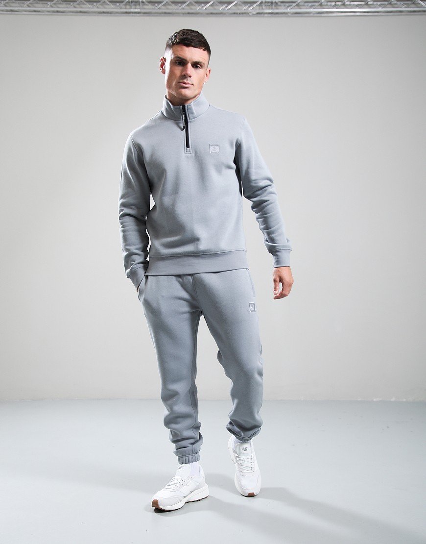 Marshall Artist Marchio 1/4 Zip Sweat Monument Grey