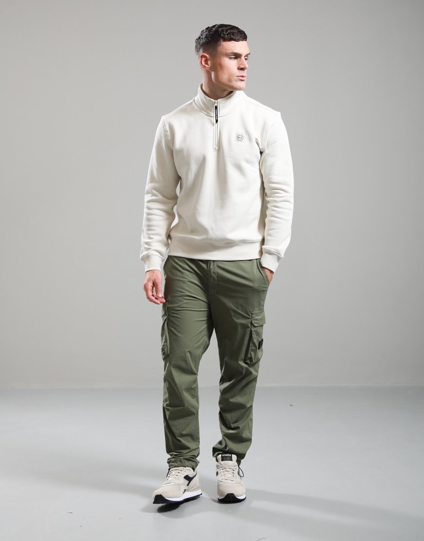 Marshall Artist Marchio 1/4 Zip Sweat Silver Birch