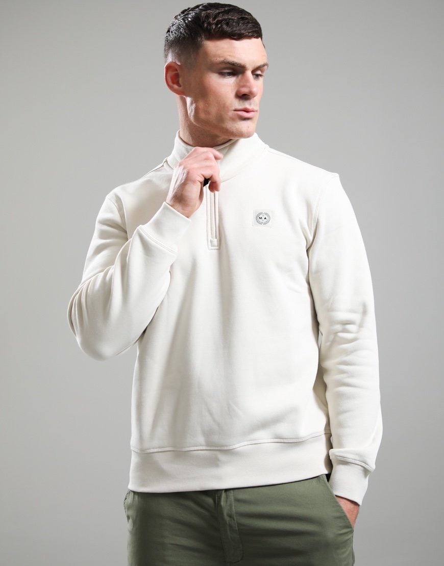 Marshall Artist Marchio 1/4 Zip Sweat Silver Birch
