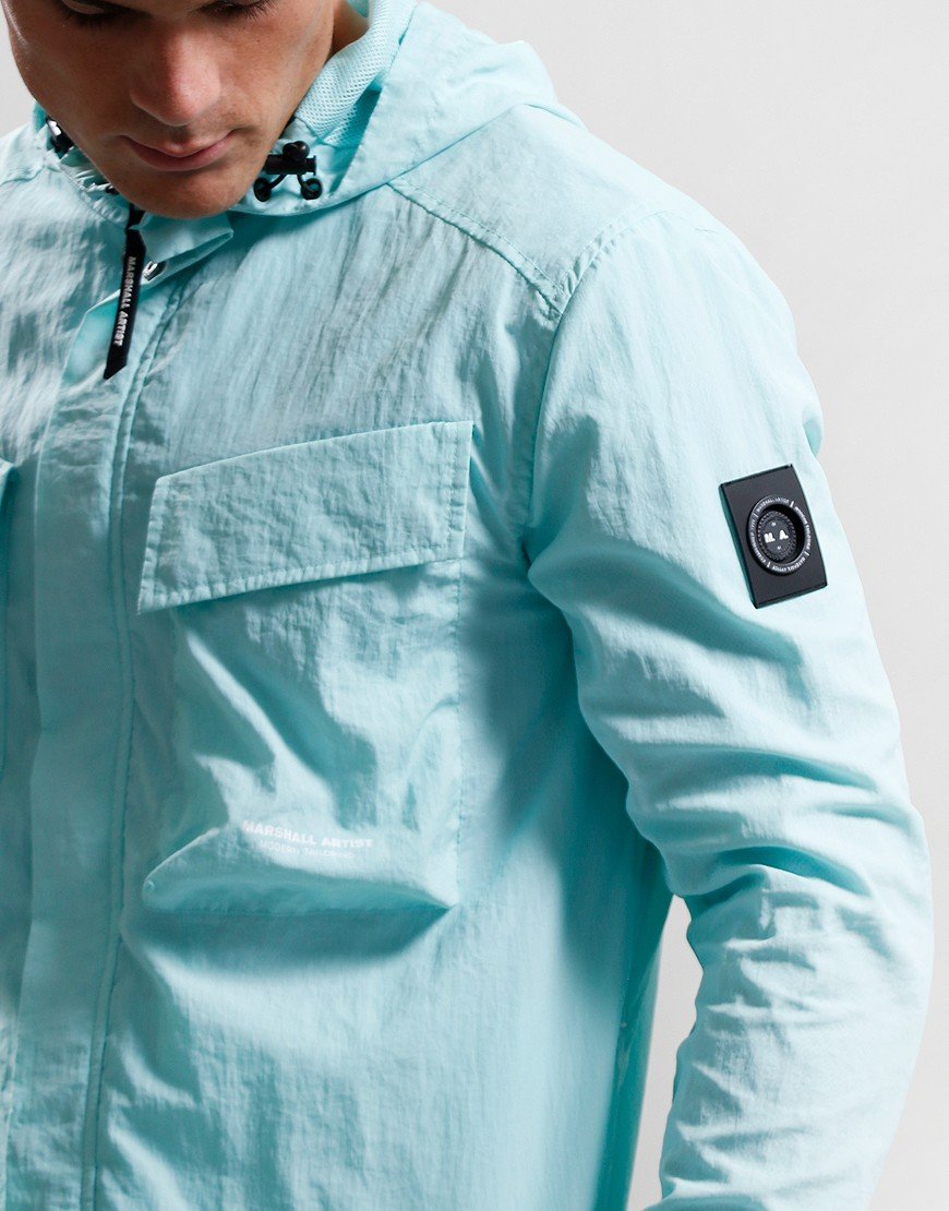 Marshall Artist Nylite Overshirt Cyan Terraces Menswear