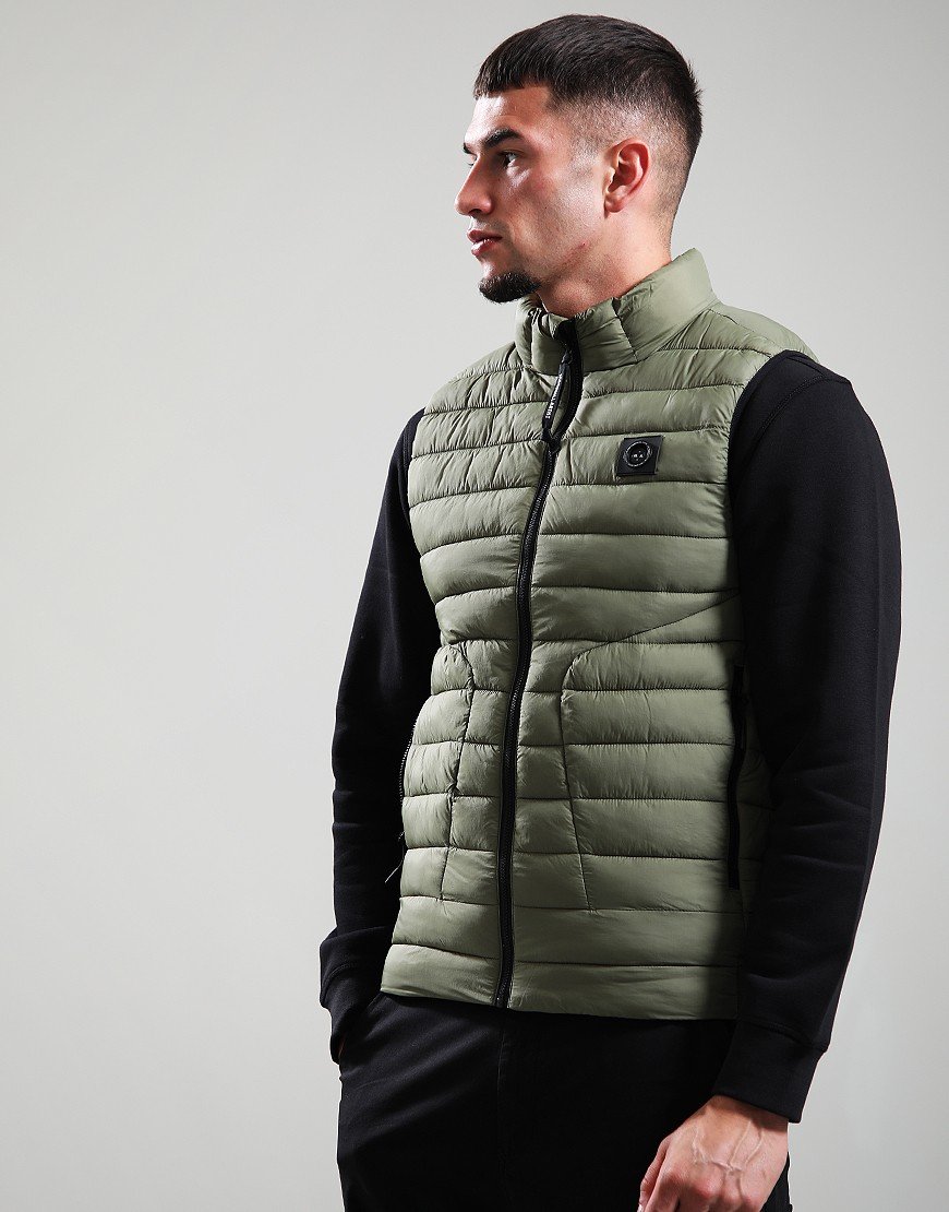 Marshall Artist Oakdale Bubble Vest Khaki