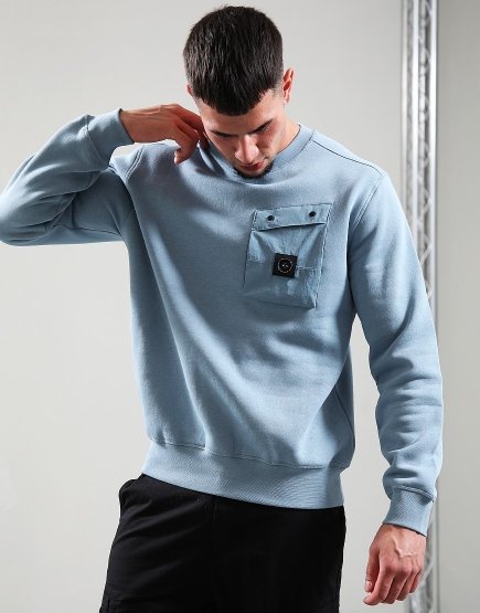 Marshall Artist Proccera Crew Neck Sweat Steel Blue