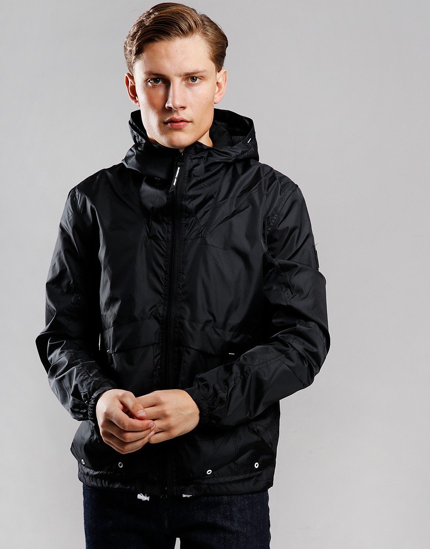 Marshall Artist Ripstop Windrunner Jacket Black Terraces Menswear