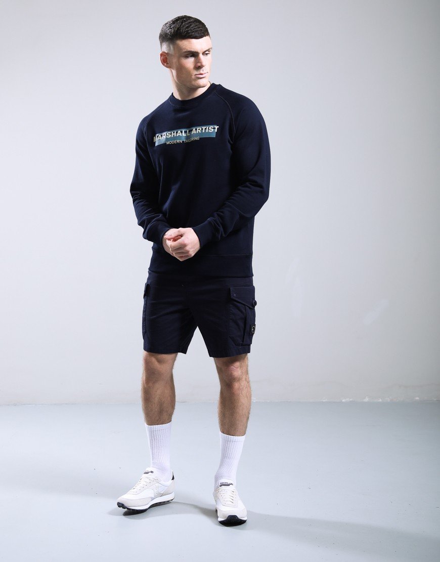 Marshall Artist Seafield Crew Neck Sweat Navy