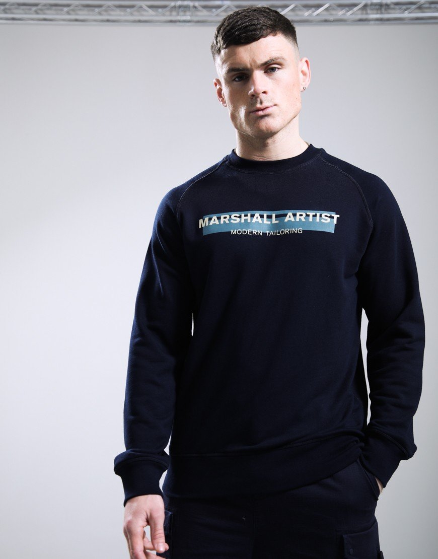 Marshall Artist Seafield Crew Neck Sweat Navy