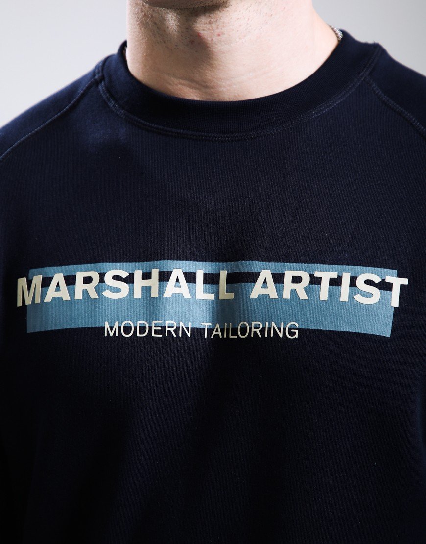 Marshall Artist Seafield Crew Neck Sweat Navy