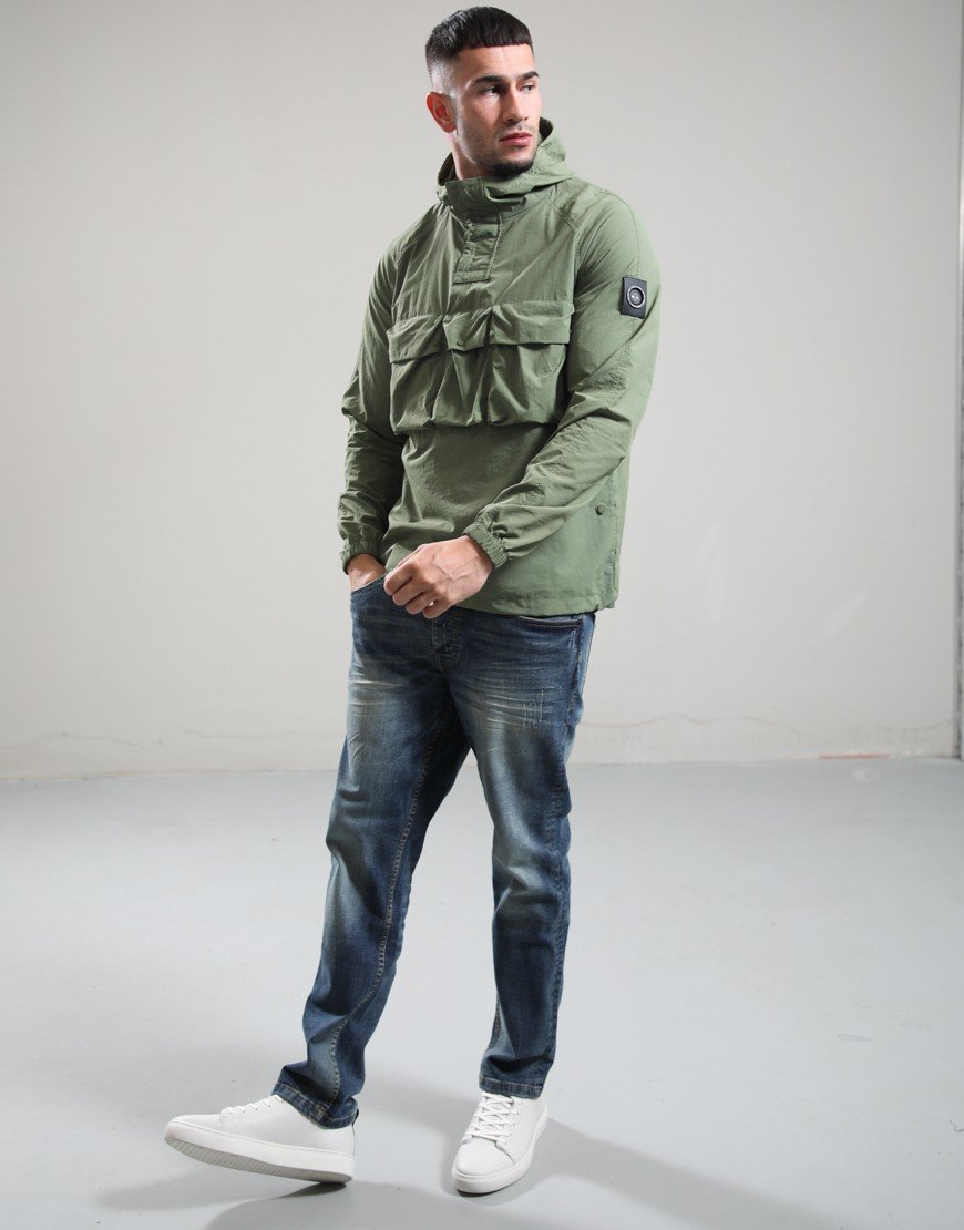 Marshall Artist Sefton 1/4 Zip Jacket Khaki
