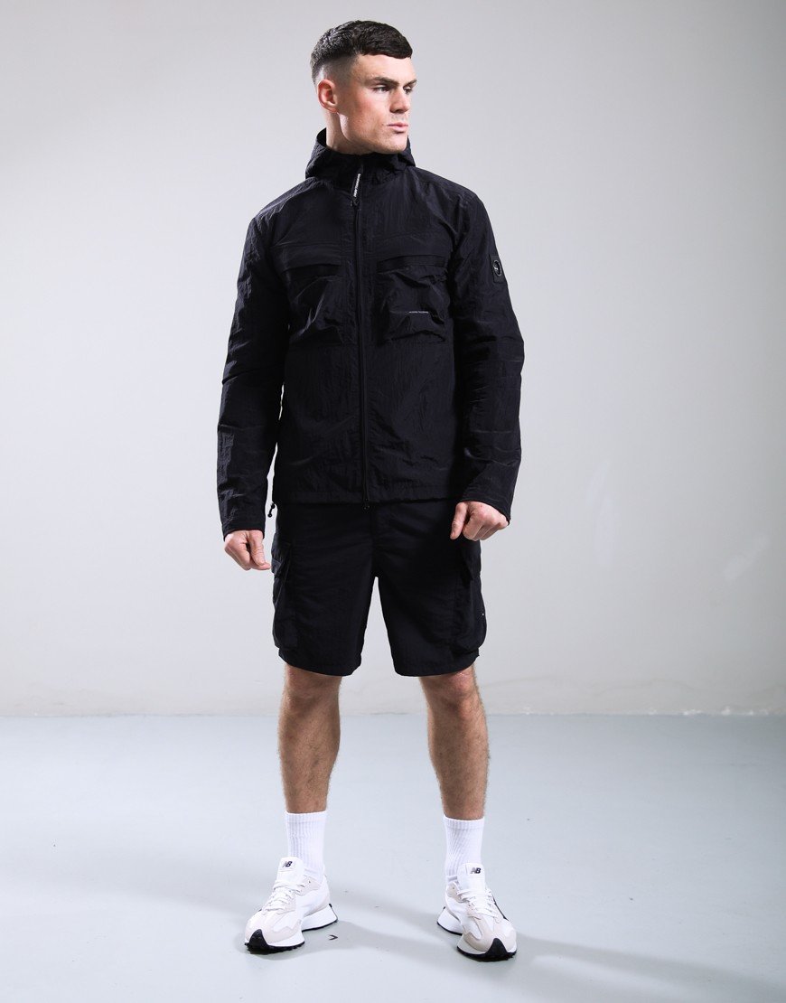 Marshall Artist Sicuro Hooded Overshirt Black