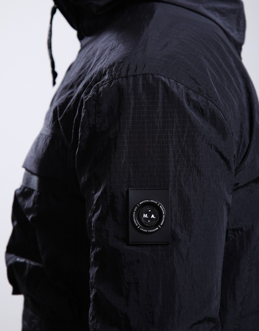 Marshall Artist Sicuro Hooded Overshirt Black