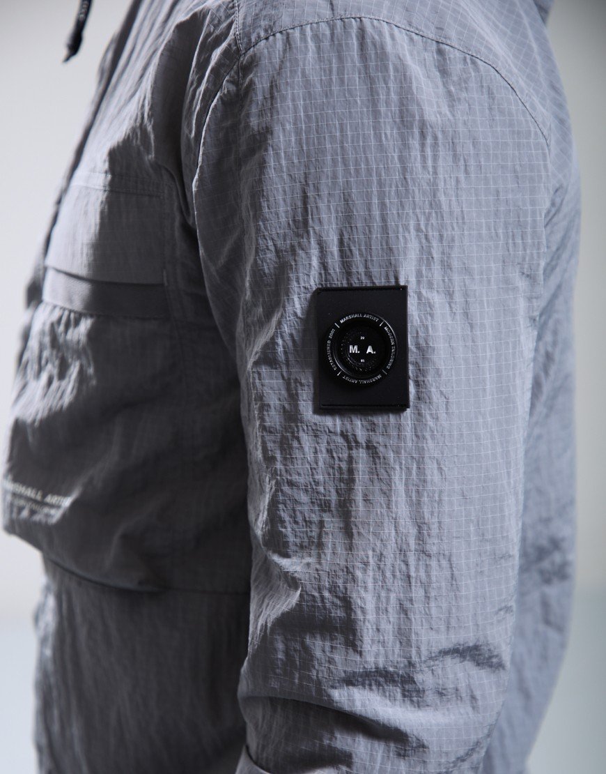 Marshall Artist Sicuro Hooded Overshirt Volcanic Grey