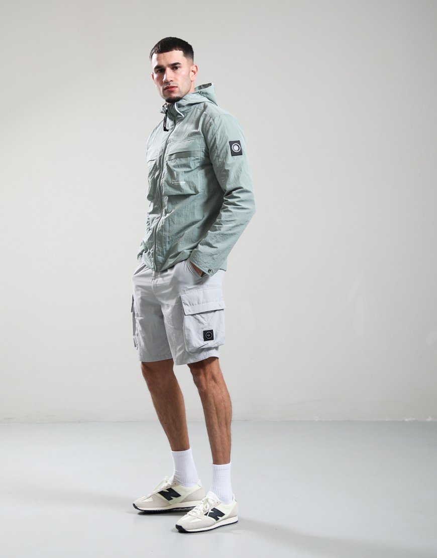 Marshall Artist Sicuro Hooded Overshirt Sage