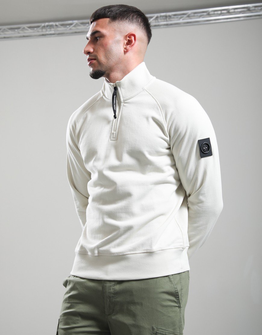 Marshall Artist Siren 1/4 Zip Sweat Silver Birch