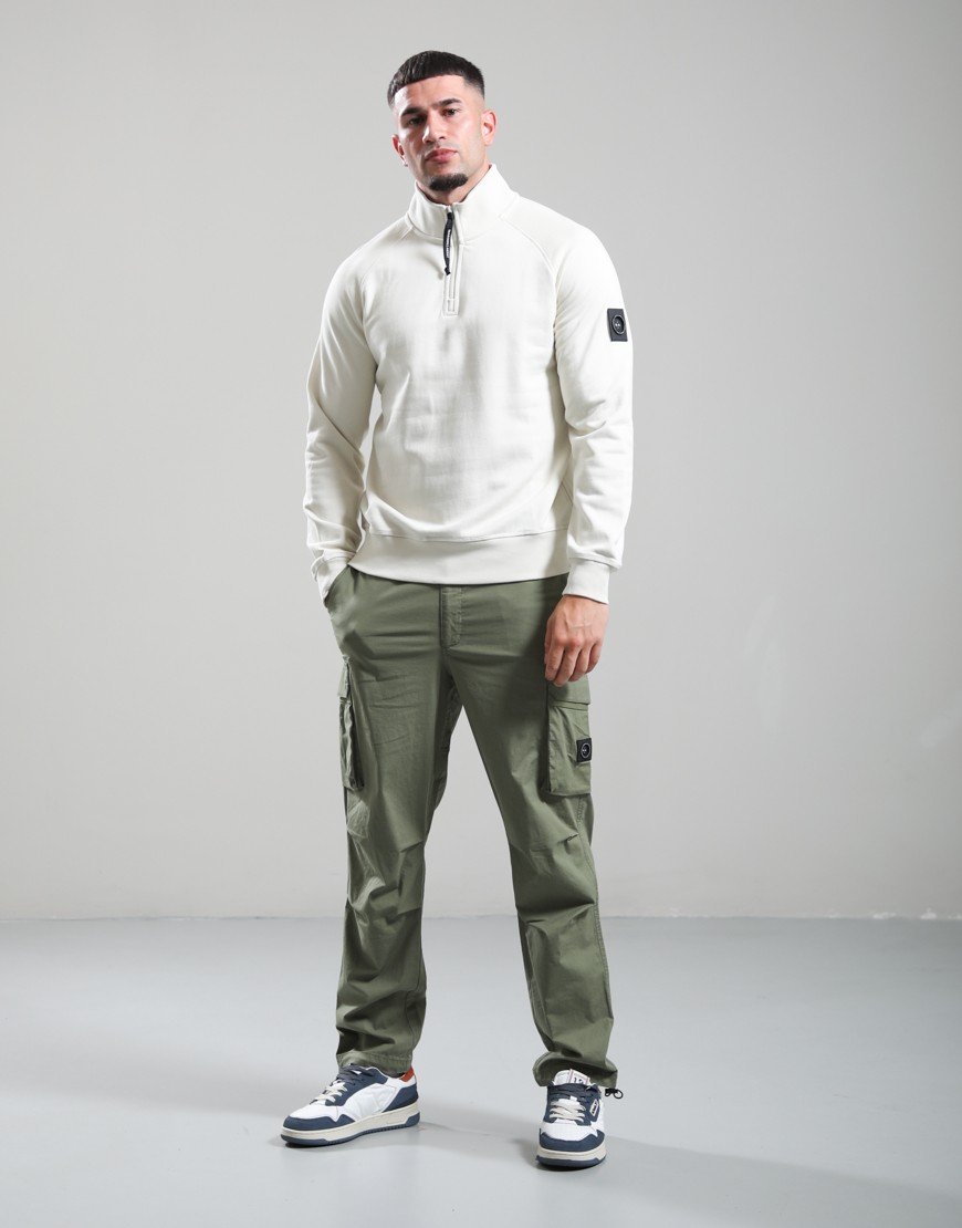 Marshall Artist Siren 1/4 Zip Sweat Silver Birch