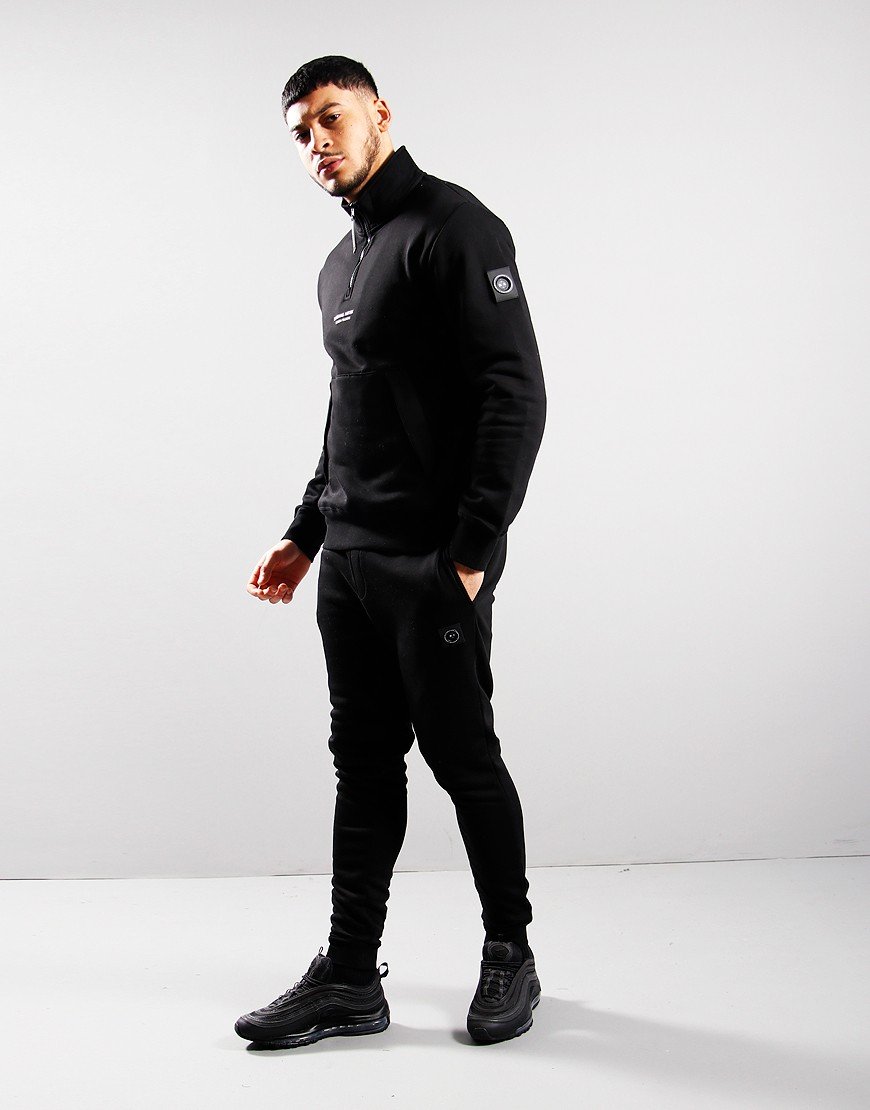 Marshall Artist Siren Quarter Zip Sweat Black Terraces Menswear
