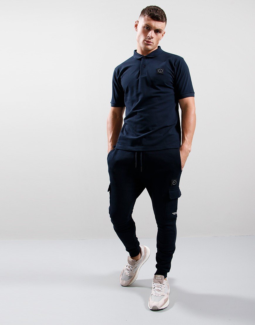 Marshall Artist Siren Short Sleeve Polo Shirt Navy