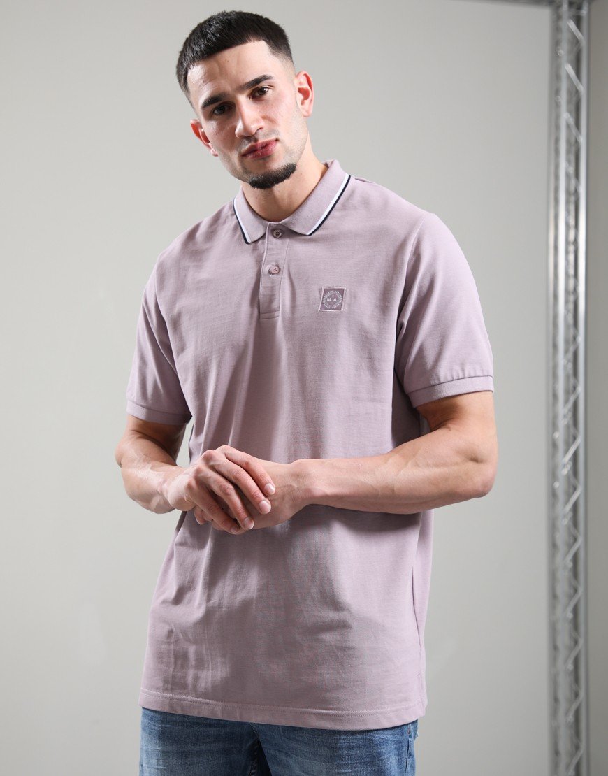 Marshall Artist Tipped Polo Shirt Rose