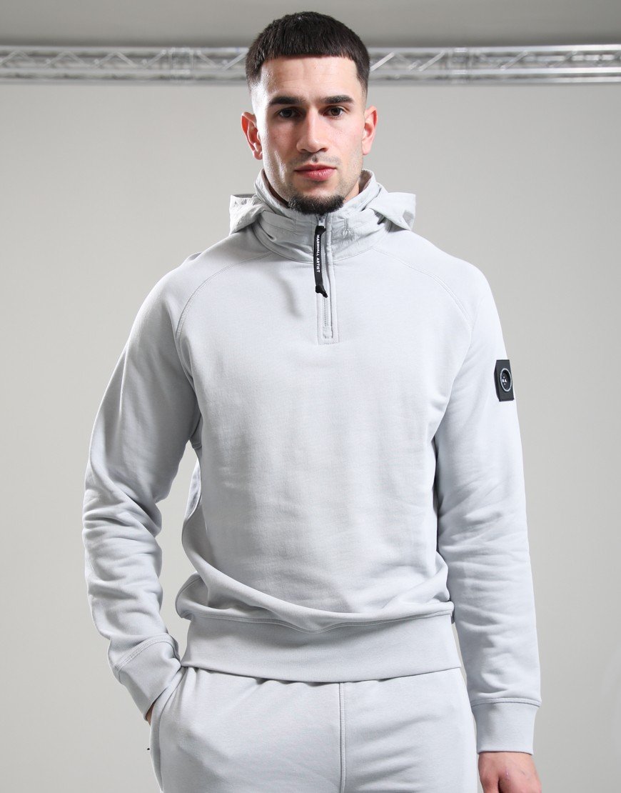 Marshall Artist Stanford 1/4 Zip Hood Oceanic Grey