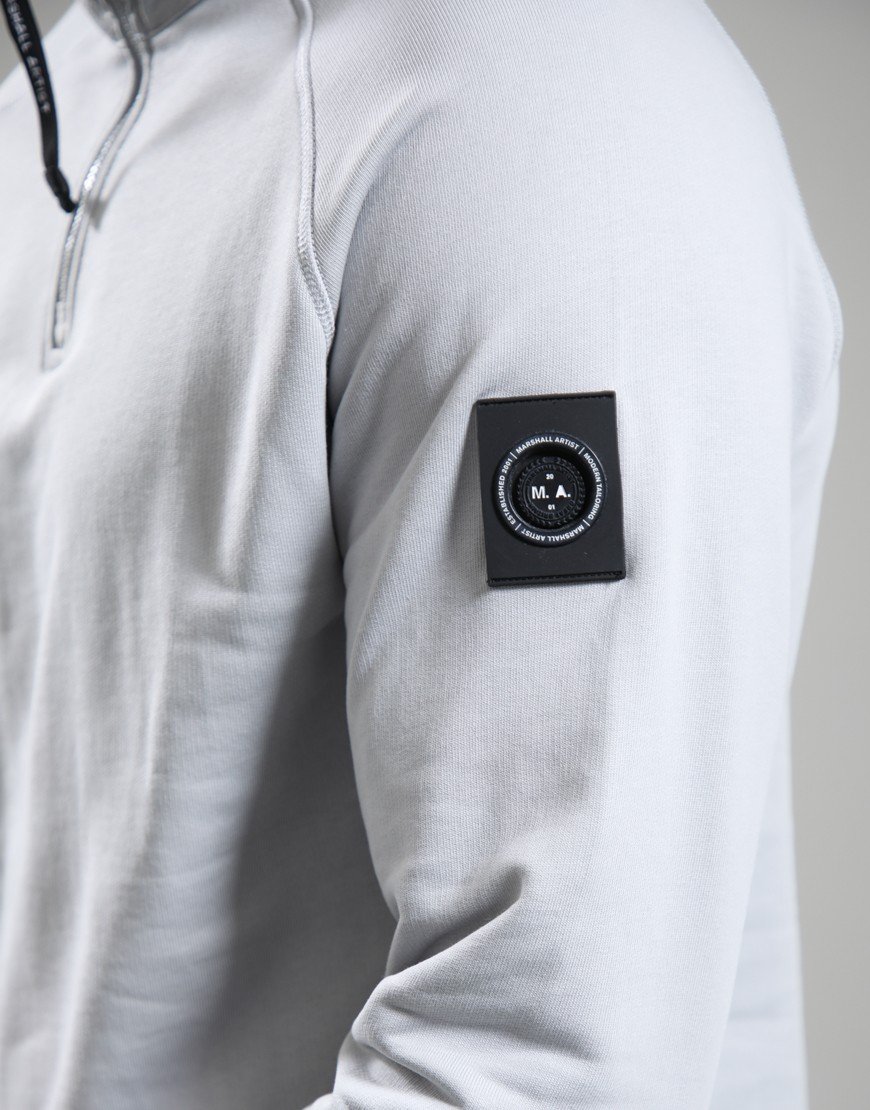 Marshall Artist Stanford 1/4 Zip Hood Oceanic Grey