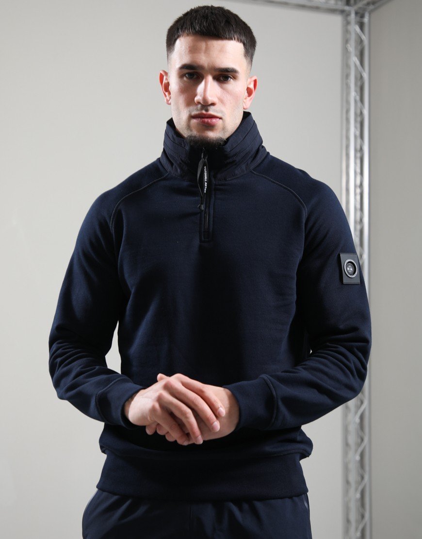 Marshall Artist Stanford 1/4 Zip Hood Black