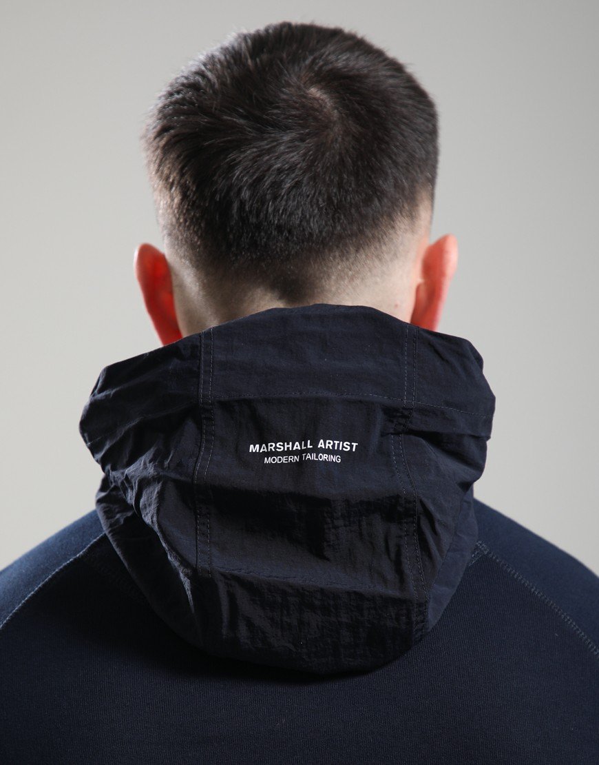 Marshall Artist Stanford 1/4 Zip Hood Black