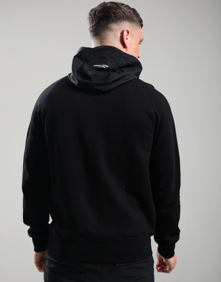 Marshall Artist Stanford 1/4 Zip Hood Black