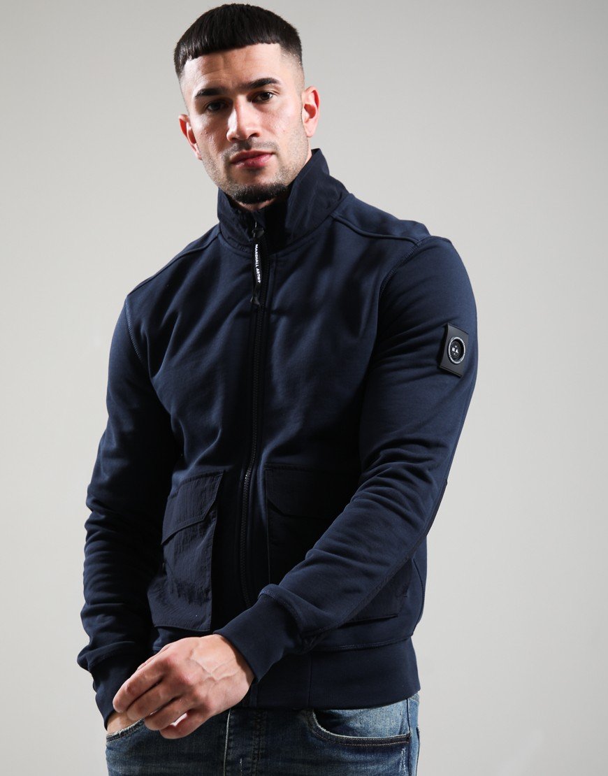 Marshall Artist Streatham Full Zip Sweat Navy