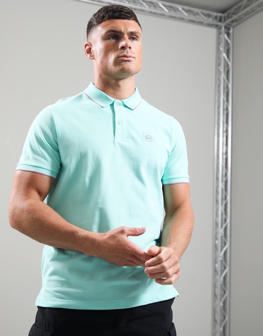 Marshall Artist Tipped Polo Shirt Mint