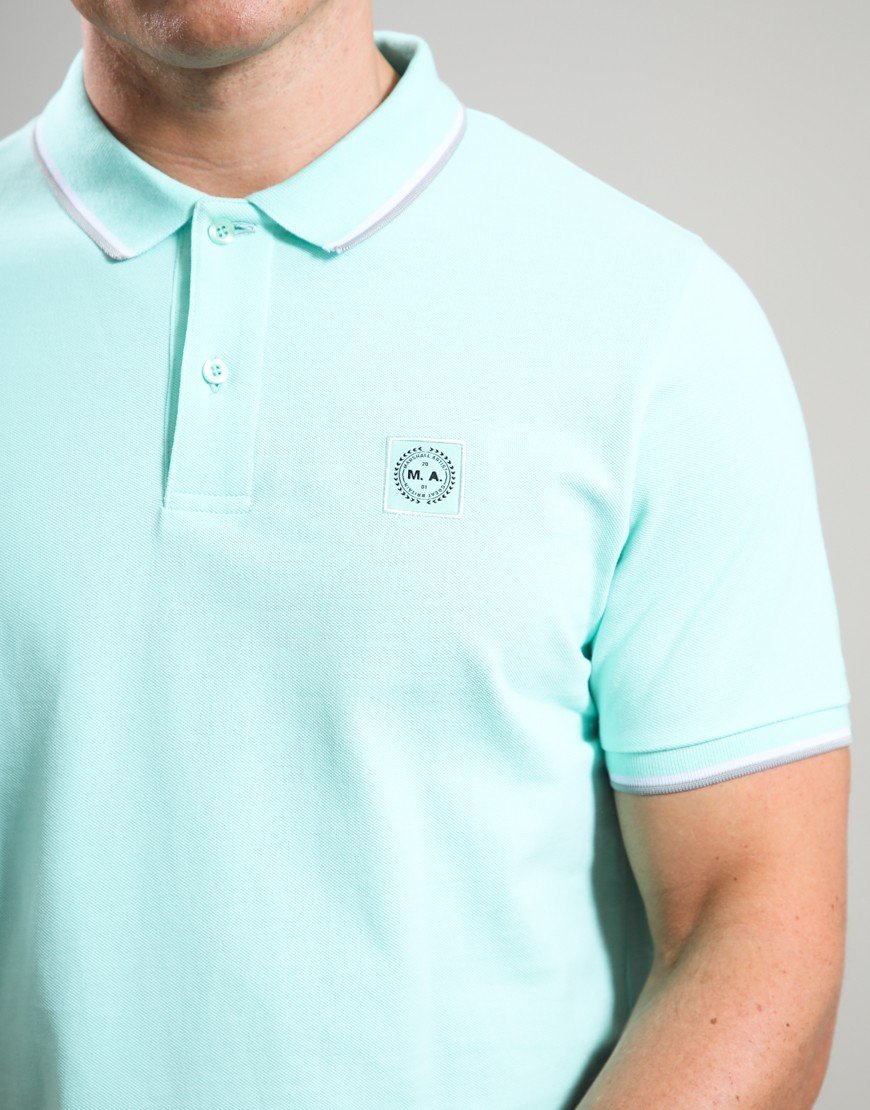Marshall Artist Tipped Polo Shirt Mint