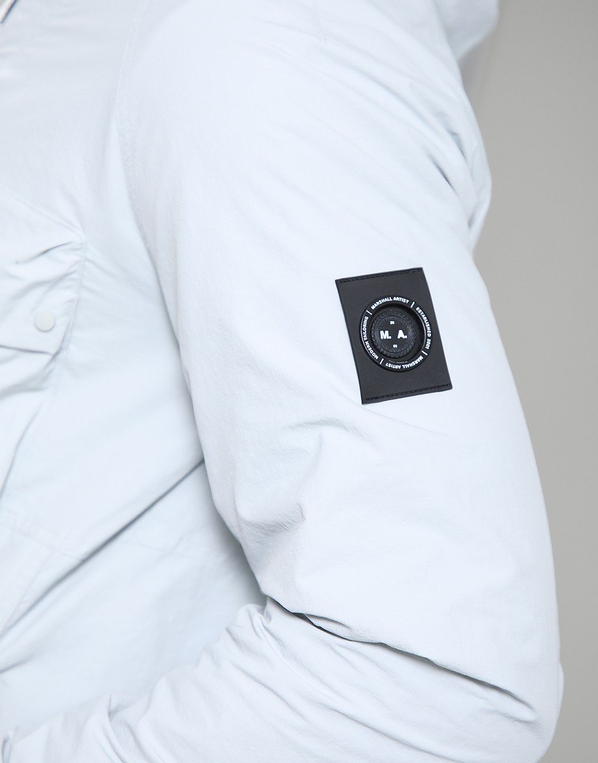 Marshall Artist Waverton 1/4 Zip Ripstop Jacket Ghost Grey
