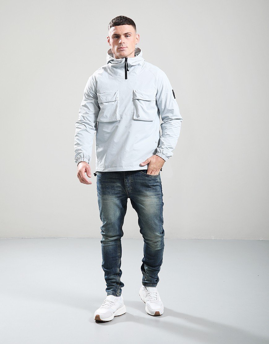 Marshall Artist Waverton 1/4 Zip Ripstop Jacket Ghost Grey