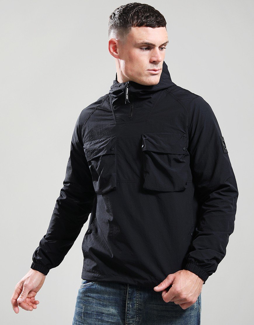 Marshall Artist Waverton 1/4 Zip Ripstop Jacket Black