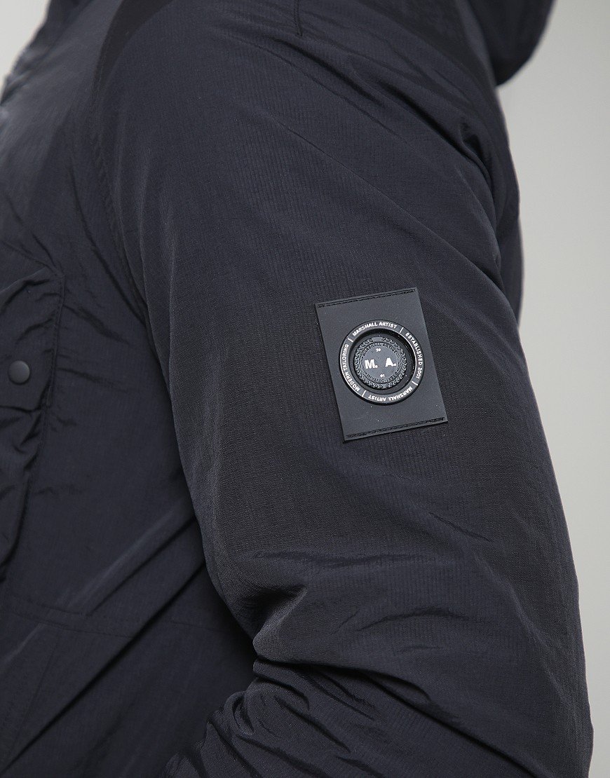 Marshall Artist Waverton 1/4 Zip Ripstop Jacket Black