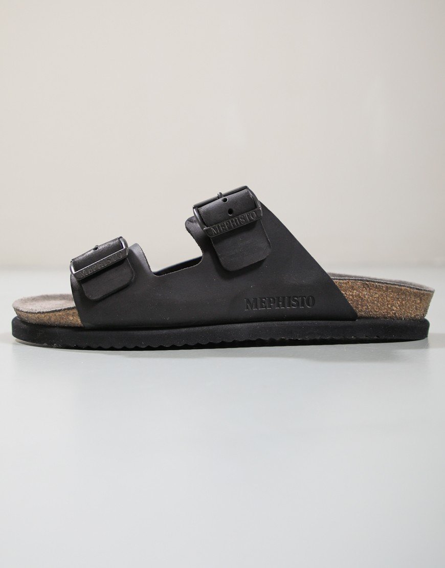 Mephisto Nerio Scratch Sandals Black