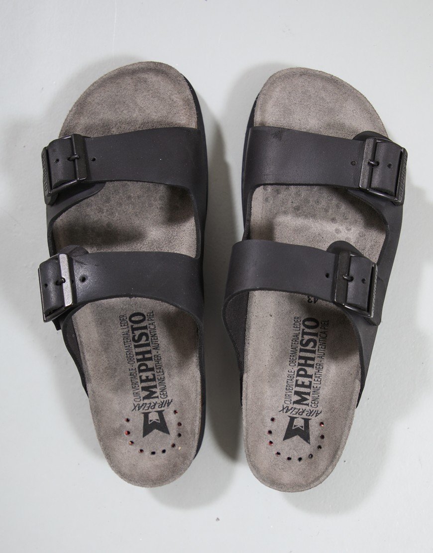 Mephisto Nerio Scratch Sandals Black