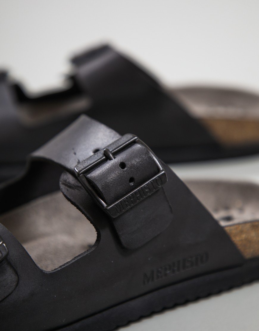 Mephisto Nerio Scratch Sandals Black