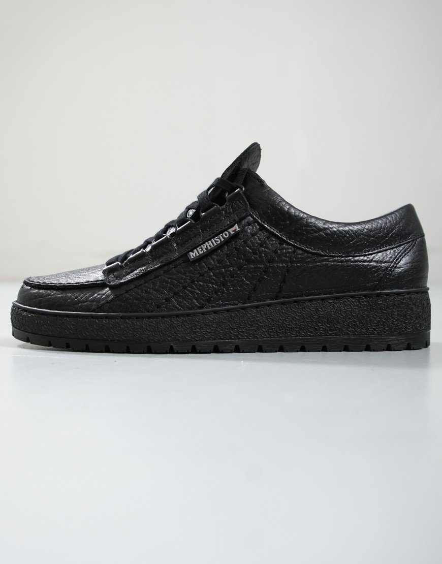 Mephisto Rainbow Mamouth Leather Eco Shoes Black