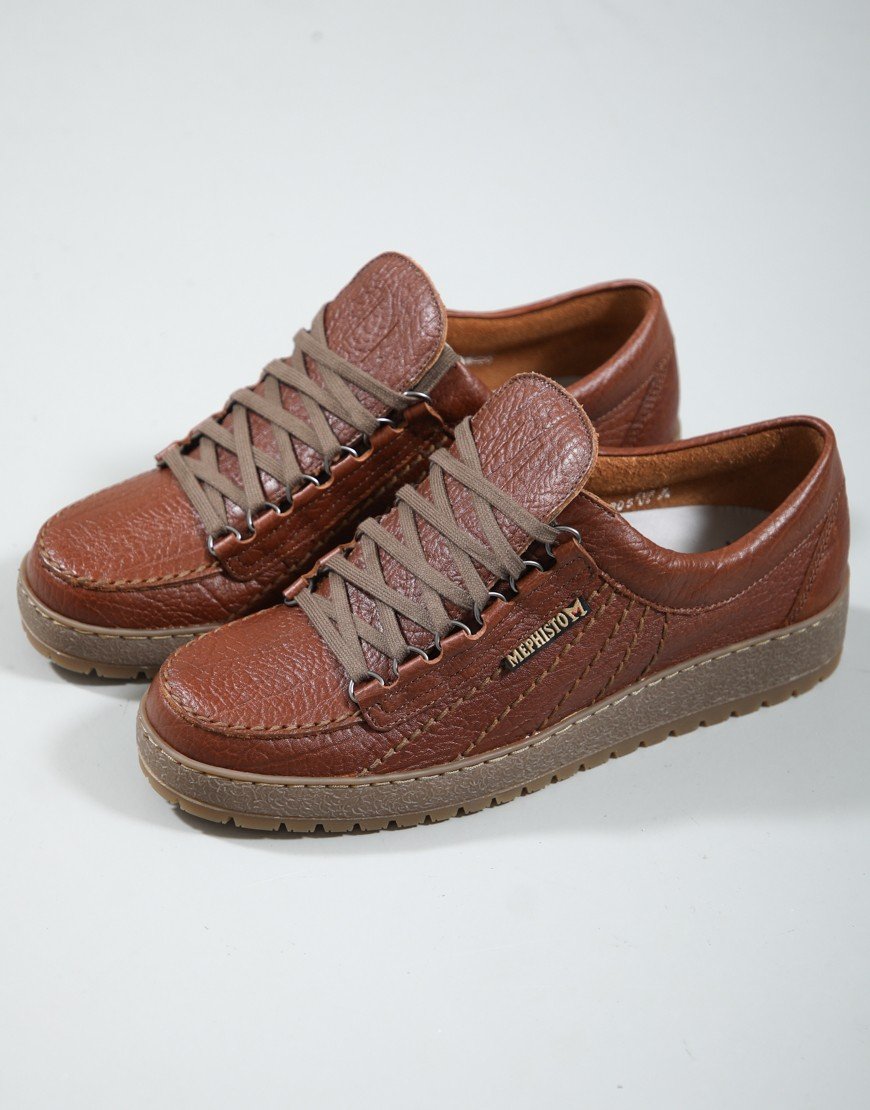 Mephisto Rainbow Mamouth Leather Eco Shoes Desert
