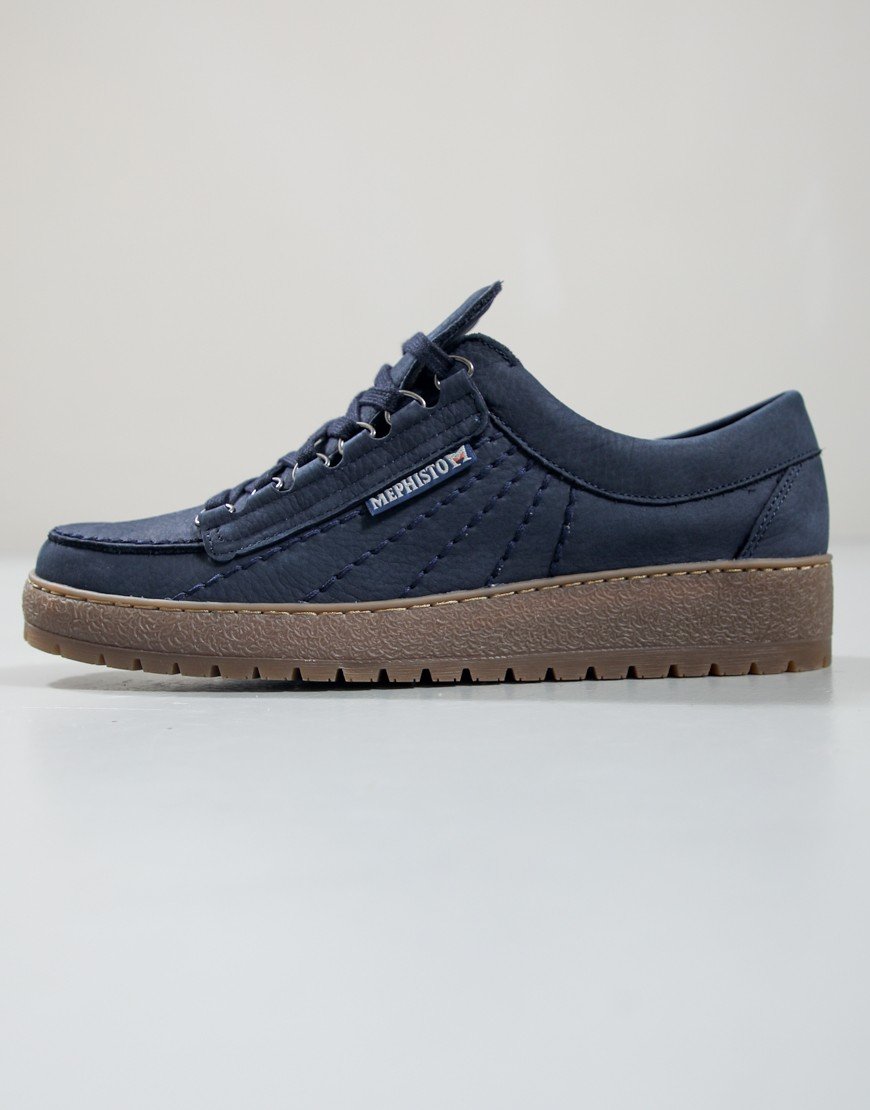 Mephisto Rainbow Sportbuck Shoes Navy