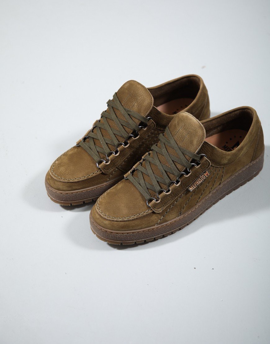 Mephisto Rainbow Sportbuck Shoes Lichen