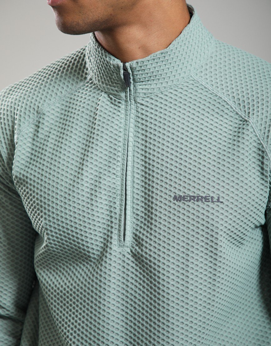 Merrell Teebo Quarter Zip Sweat Iceberg Green